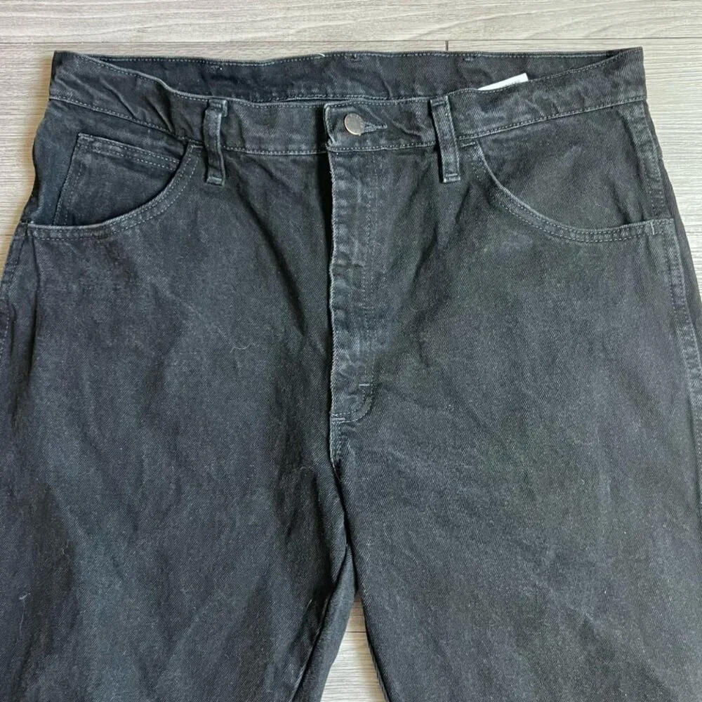 Y2K Rustler Black Denim High Rise Straight Leg Jeans Men's Size 36X32